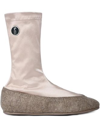 Kiko Kostadinov Proxima laarzen met vlakken en logo - Beige