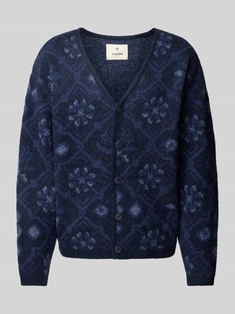 Jack & Jones Cardigan mit V-Ausschnitt Modell UMAGNE in Dunkelblau, Gr&ouml;&szlig;e XL