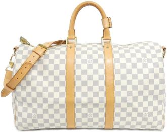 Louis Vuitton Azur Coated Canvas Boston Bag (Pre-Owned)