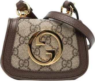 Gucci Pre-owned Mini Bags, female, Beige, Size: ONE SIZE Pre-owned The Blondie Card Case on Strap
