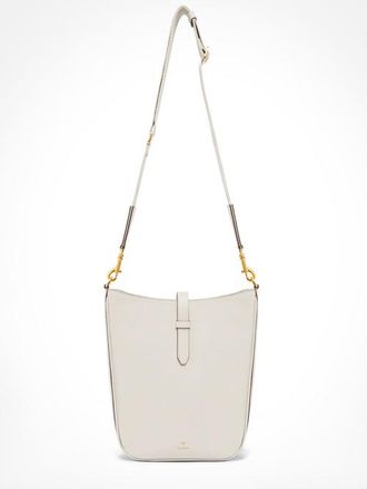 Aviteur Gigi Signature Weave Calfskin Shoulder Bag in Ivory at Nordstrom