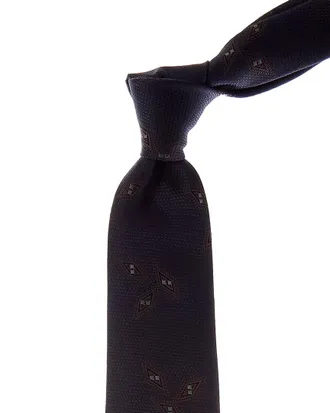 Canali Navy Diamonds Silk Tie