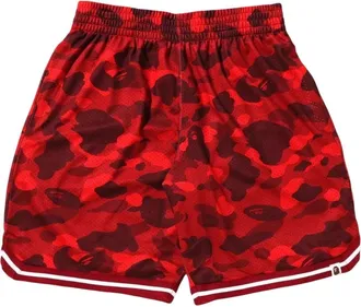 A Bathing Ape Color Camo Wide Fit Shorts Red 1I30-153-019-RED
