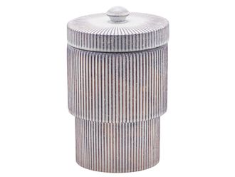 Schubiger M&ouml;bel Gef&auml;ss Keramik Streifen H: 33 cm