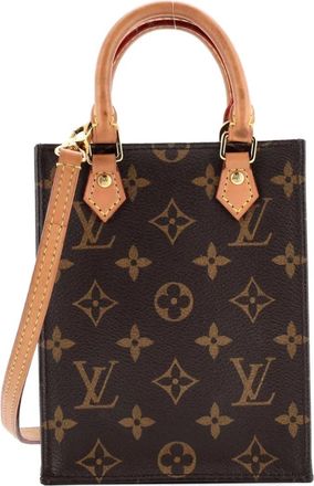Louis Vuitton Petit Sac Plat Bag Monogram Canvas crossbody bag - Bruin