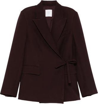 Eleventy Blazer met striksluiting - Paars