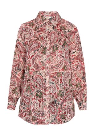 Usha Blouse Dames Wol Wit Veelkleurig