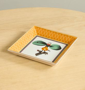 La DoubleJ + Beto Val Vassoio Portagioie In Porcellana Dipinta Con Finitura Oro - Giallo