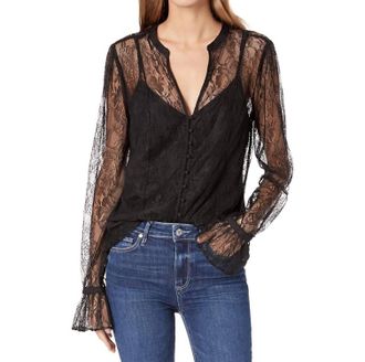 Paige Saldana Lace Blouse In Black
