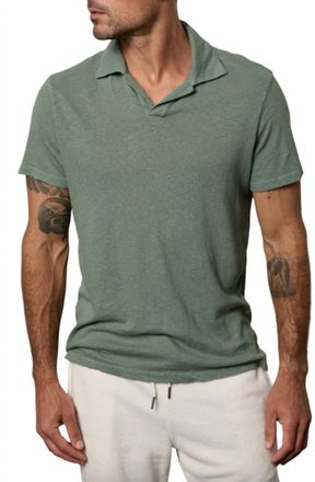 Velvet Short Sleeved Beck Terry Polo In Green