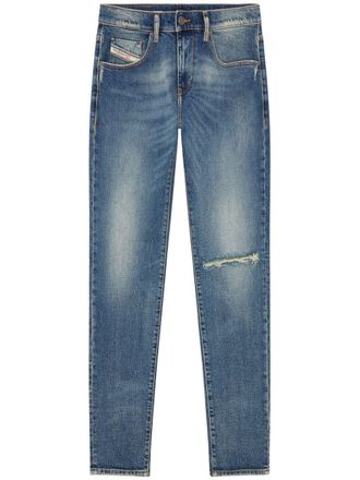 Diesel 2019 D-Strukt 007M5 slim-cut jeans - men - Hemp/Elastane/Cotton - 32/32 - Blue