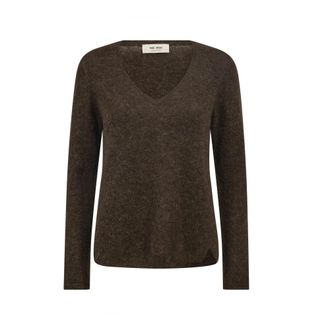 Mos Mosh Truien - Dames - V-hals truien - Bruin - S - Truien & Vesten