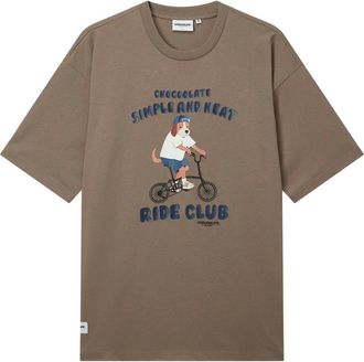 Chocoolate graphic-print T-shirt - men - Cotton - L - Brown