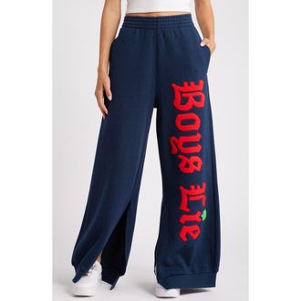 Boys Lie Better Luck Next Time Cotton Blend Sweatpants in Navy at Nordstrom Rack, Size Small