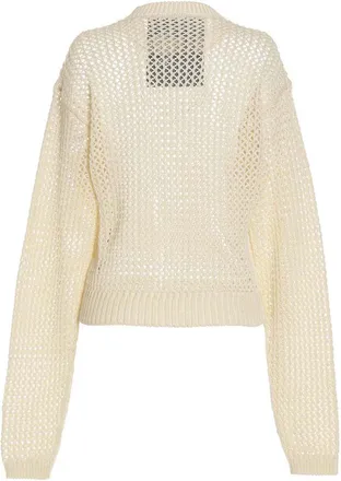 RAMAEL Open-Knit Bio Cotton Sweater - Cream