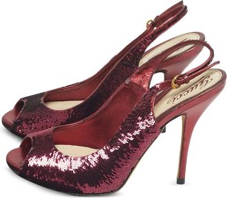 Gucci Sandali con cinturino posteriore - Rosso