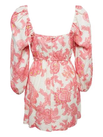 Alemais paisley-print mini dress - Pink