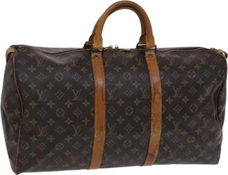 Louis Vuitton Pre-owned Weekend Bags, female, Brown, Size: ONE SIZE Pre-owned Keepall 55 Travel Bag