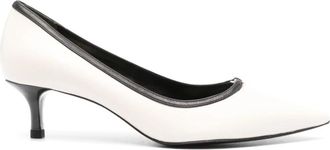 Tory Burch Double T Pumps - Dames - Pumps - Beige - 40 EU - Leer - Schoenen