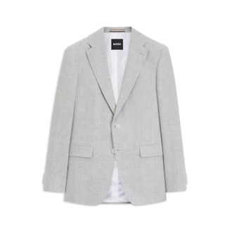 BOSS Slim-fit jacket with puppytooth pattern