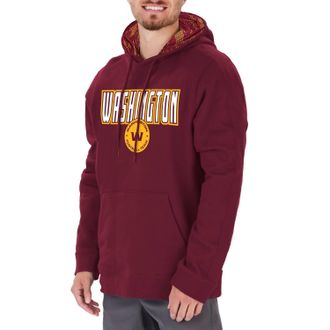 Zubaz Nfl Washington Football Team Viper Print Hoodie In Maroon