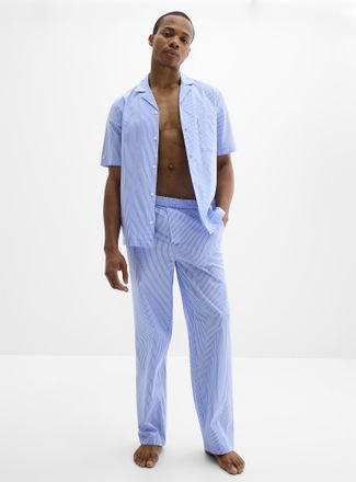 Le 31 Mens Striped poplin pyjama pant