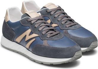 Magnanni Mens Yoki Sneakers In Jean Suede/cream