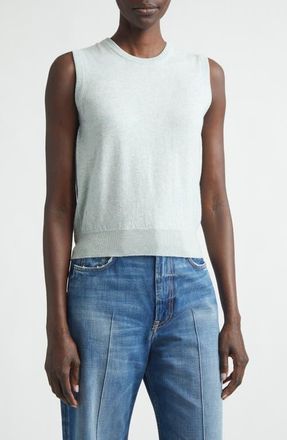 Johnstons of Elgin Iris Cashmere Sweater Vest in Lunan Mint at Nordstrom, Size X-Small