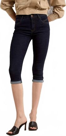 Apricot Sara Capri Jean In Navy Denim