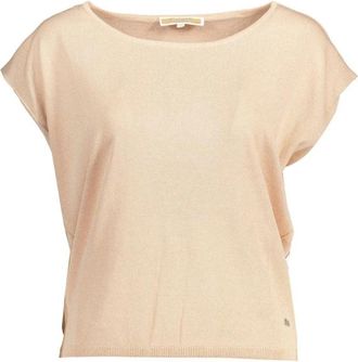 Kocca Mouwloze T-Shirt - Dames - T-shirts - Beige - 2XL - Polyester - Tops