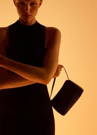 Mango Borsa mano strass nero - Donna - Taglia unica - MANGO