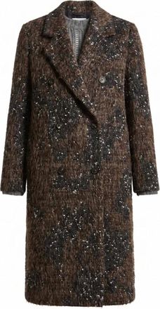 PESERICO Abrigo Jacquard Cruzado - Coats - Mujer - Marr&oacute;n - XS