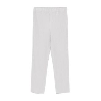 Issey Miyake Straight Trousers, male, Gray, Size: M Straight Trousers