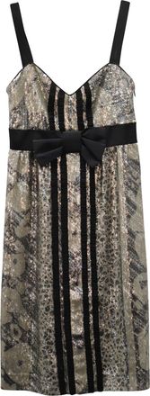 Diane Von F&uuml;rstenberg Diane Von Furstenberg Ariba Sequin Dress in Silver Polyester