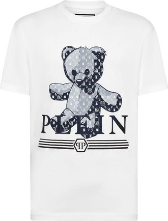 Philipp Plein Teddy Bear cotton T-shirt - men - Cotton - XXXL - White