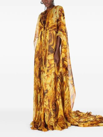 Roberto Cavalli Zijden maxi-jurk - Geel