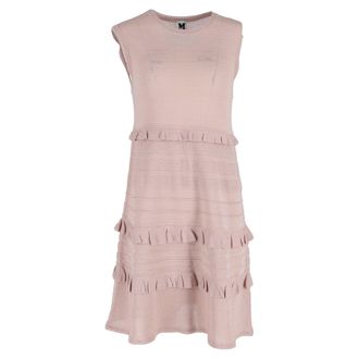 M Missoni Tiered Sleeveless Dress in Pink Polyamide