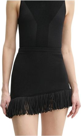 Simona Corsellini Mini Pencilrok - Dames - Korte rokken - Zwart - L - Katoen - Rokken