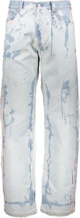 Diesel Straight Jeans met Hoge Taille - Heren - Regular Fit Jeans - Blauw - W33 - Katoen - Jeans