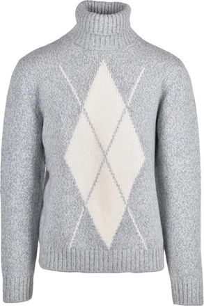 Eleventy Truien & Vesten, Heren, Grijs, L, Wol, Maglione Collo Alto