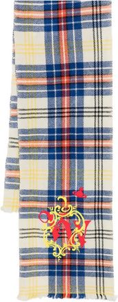 Vivienne Westwood Sciarpa Yak con motivo tartan - Blu