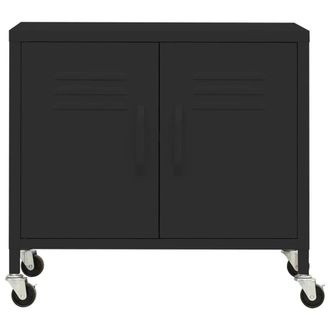 Berkfield Home Storage Cabinet Black 60x35x56 cm Steel | Size: 60 x 35 x 56 cm
