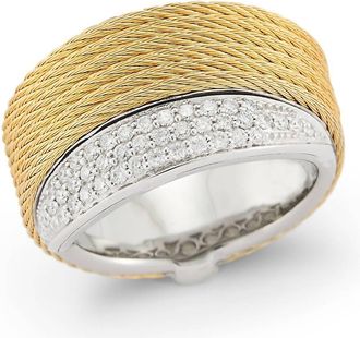 Al&oacute;r Womens Peekaboo Ring In Yellow