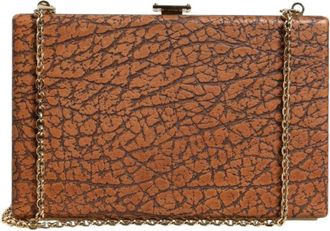 Dolce & Gabbana Leren Frame Clutch Mini Schoudertas - Dames - Schoudertassen - Bruin - ONE Size - Leer - Tassen