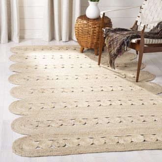 Safavieh Natural Fiber Hand Made Area rug, Ivory Bohemian Style Non-Shedding