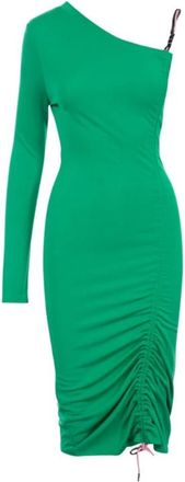 Karl Lagerfeld One-Shoulder Jurk - Dames - Korte kleedjes - Groen - XS - Kleedjes