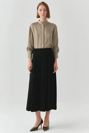Exquise Sheer Viscose Maxi Skirt in Black at Nordstrom, Size Xx-Large