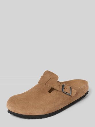 Birkenstock Hausschuhe aus Leder Modell BOSTON in Camel, Gr&ouml;&szlig;e 45