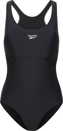Reebok Badeanzug REEBOK Lacy, Damen, Gr. XS, N-Gr, schwarz, Obermaterial: 80% Polyamid, 20% Elasthan, Badeanz&uuml;ge Badeanzug, Racerback-R&uuml;cken, mit seitlichen 