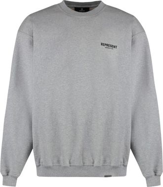 Represent Represent, Hoodies & sweatvesten, Heren, Grijs, XL, Katoen, Owners Club Crewneck Sweatshirt